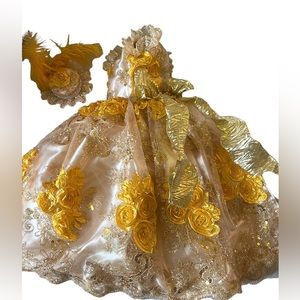 ✨Bridgerton Belle Of The Ball Portrait Gown ONE OF A KIND Dog Couture Runway✨